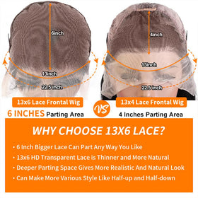 LKJY simulated scalp 13x6 lace front for realistic parting