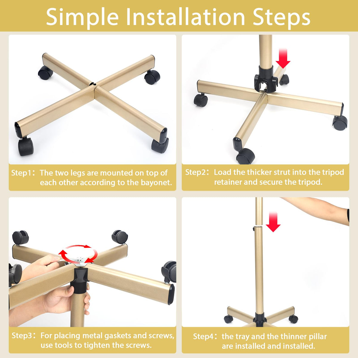 Anti-slip edge prevents tools from sliding off during busy days
