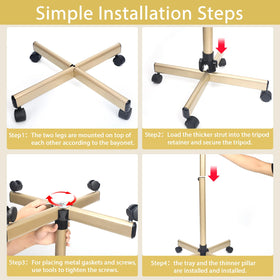 Anti-slip edge prevents tools from sliding off during busy days