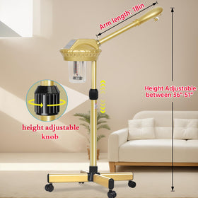 LKT COBTAC gold ozone steamer, top view with easy control panel.