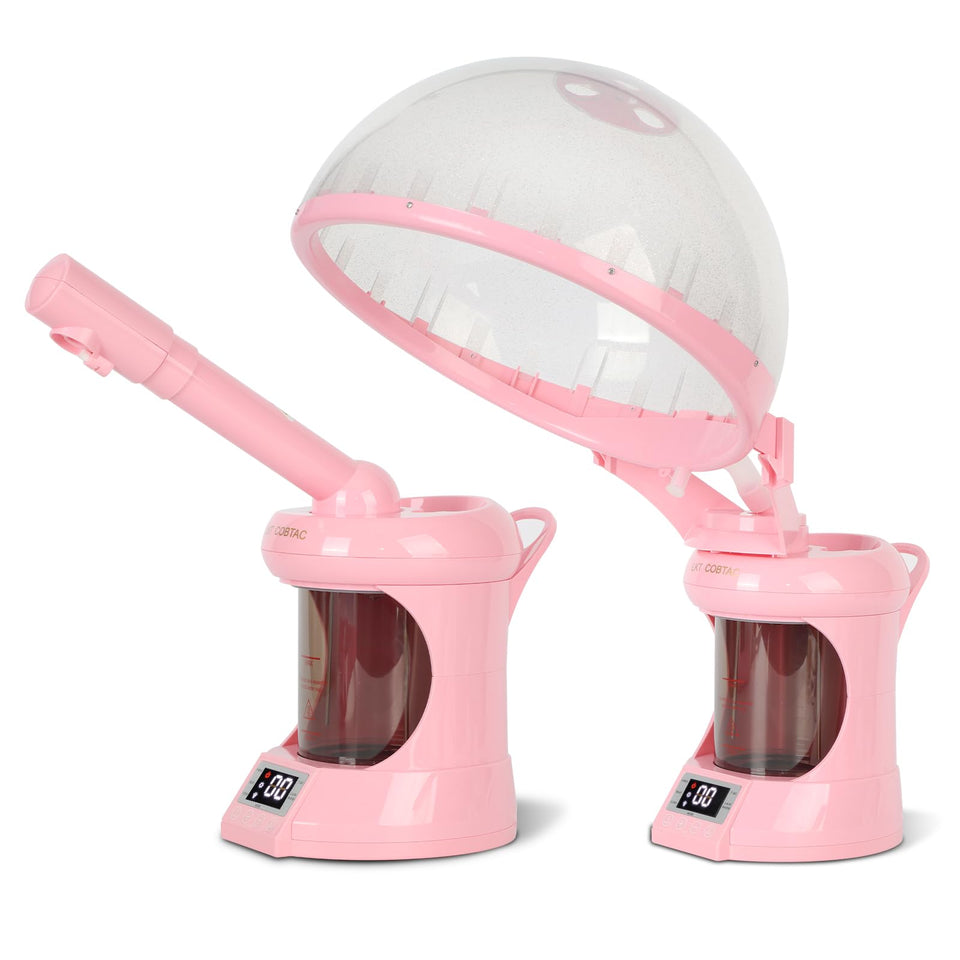 LKT COBTAC hair steamer 2-in-1 on desktop for convenient home use