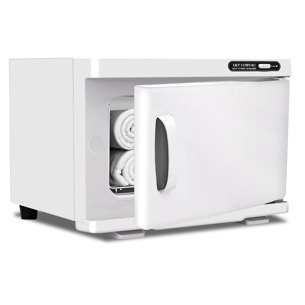 LKT COBTAC hot towel warmer front view shows space-saving design for home use.