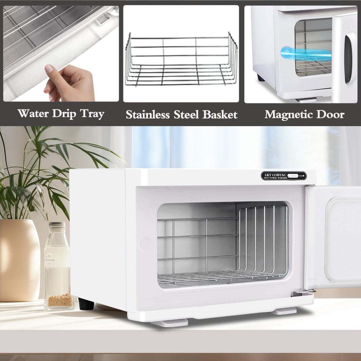 Spa and salon setup illustrates professional warmth at home.