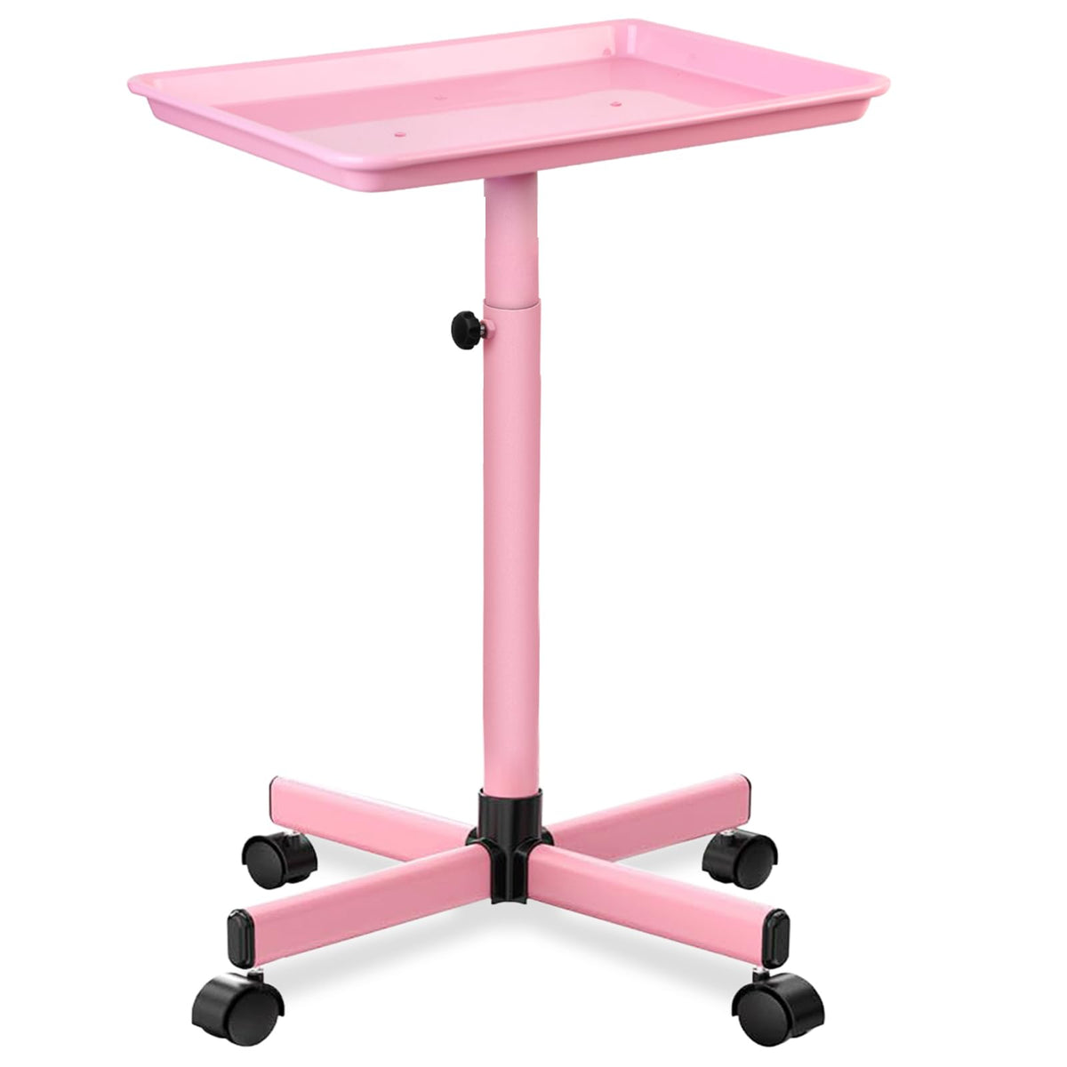 LKT COBTAC salon tray pink wheels for smooth, quiet movement across studio floors.
