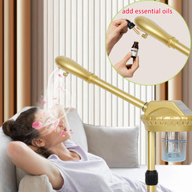 LKT COBTAC spa facial steamer showing LCD display and settings.