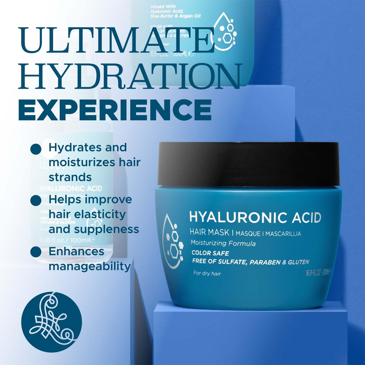 L LUSETA color-treated safe formula designed for dyed hair without sulfates.