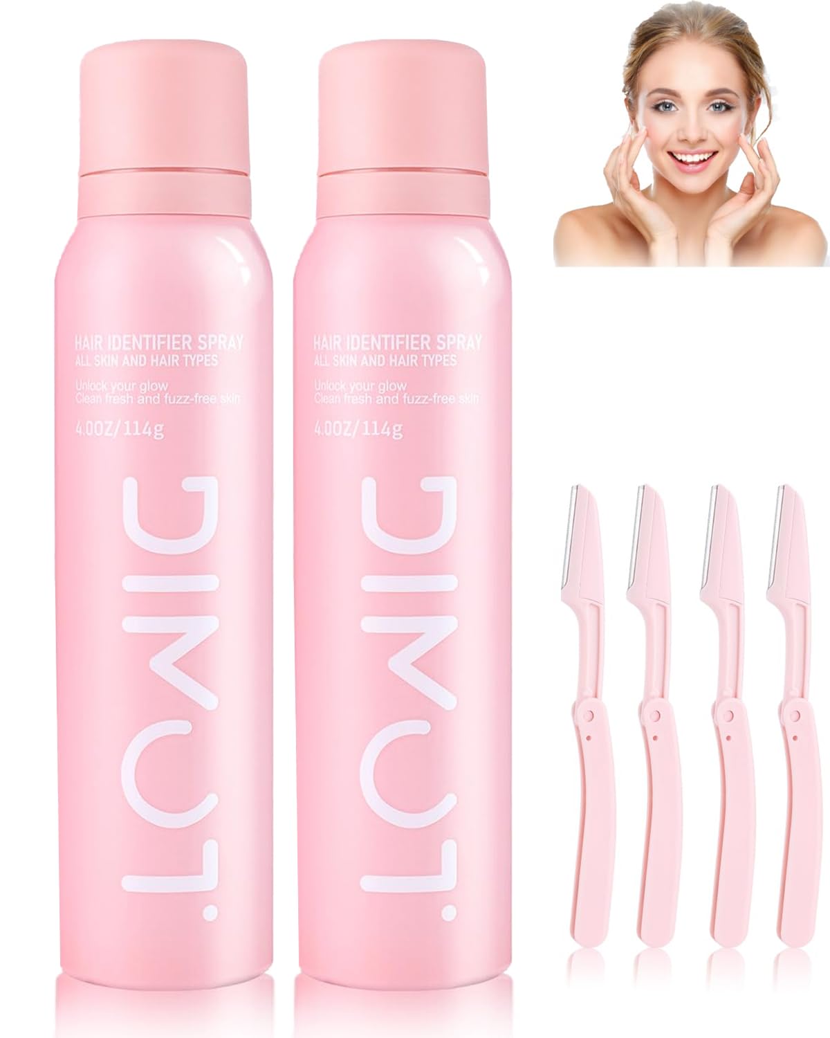 LMDGDS hair identifier spray face - clear visual aid for precise shaving