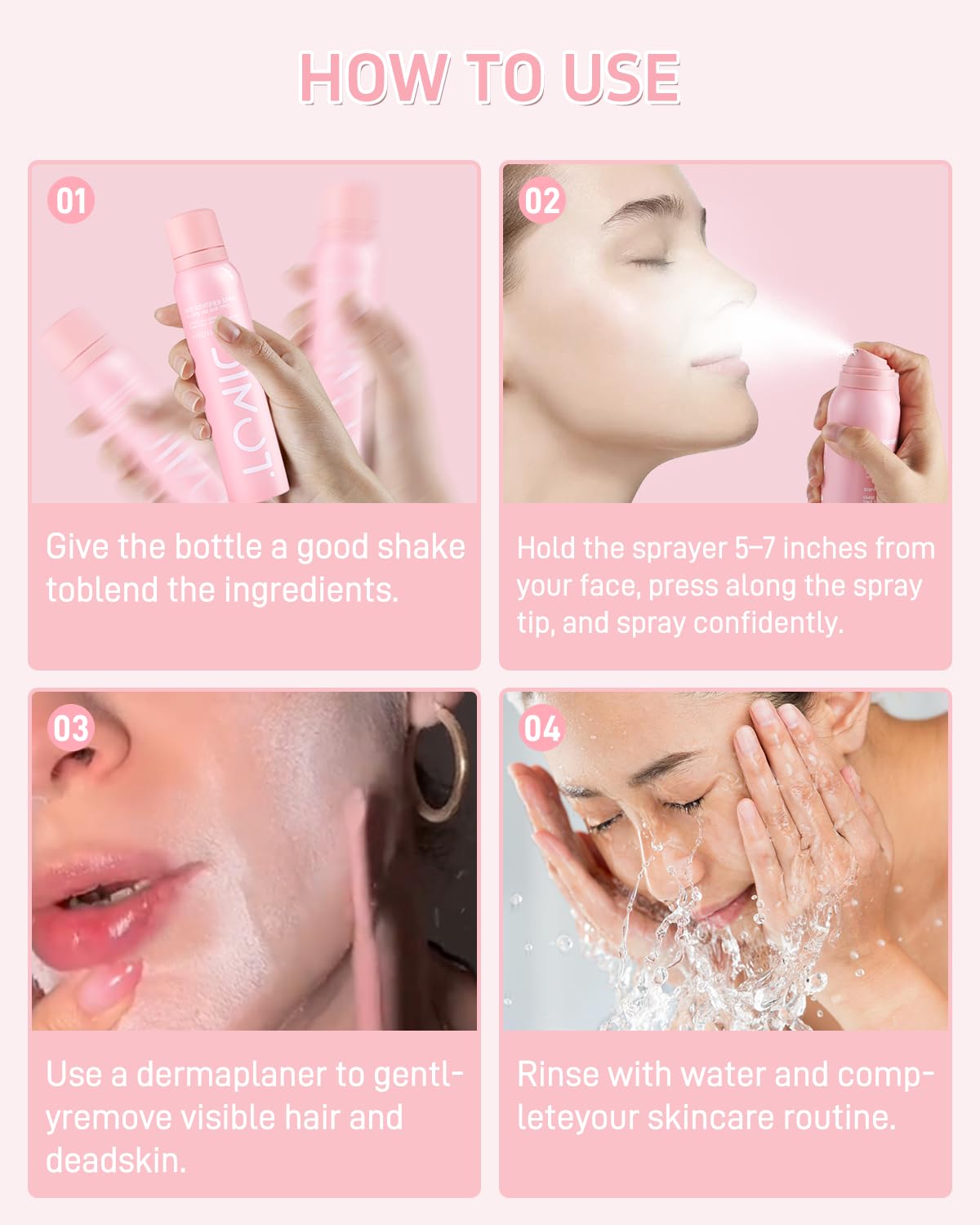 LMDGDS plant-based hydration spray - nourishes skin while outlining hairs