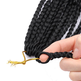 LMZIM bohemian box braids pack8 enhances casual, festival-ready looks.