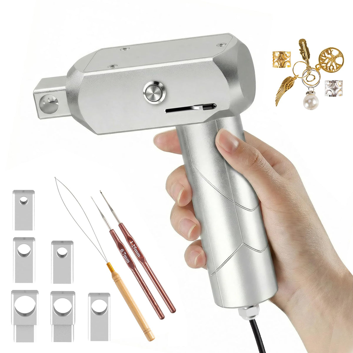 LndscLaser 3rd-Gen dreadlock machine front view for at-home braiding