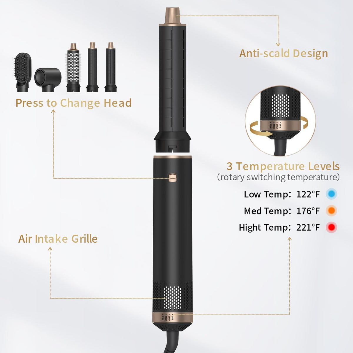 LNSTN all in one styling tool enabling drying and shaping.