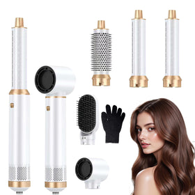 LNSTN Blow Dryer Brush 5-in-1 front view showing versatile styling options.