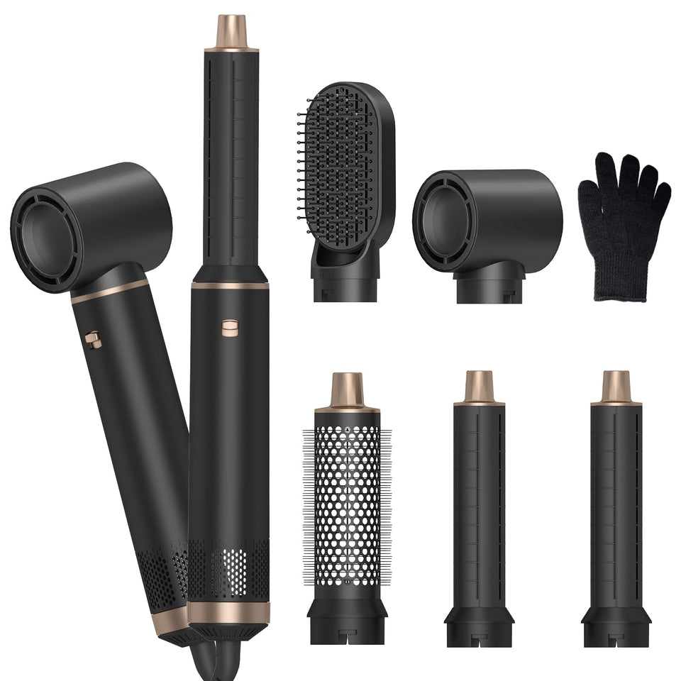 LNSTN Blow Dryer Brush 5-in-1 in use for fast drying and versatile styling.