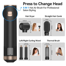 LNSTN Blow Dryer Brush directional airflow showcases controlled styling with low heat
