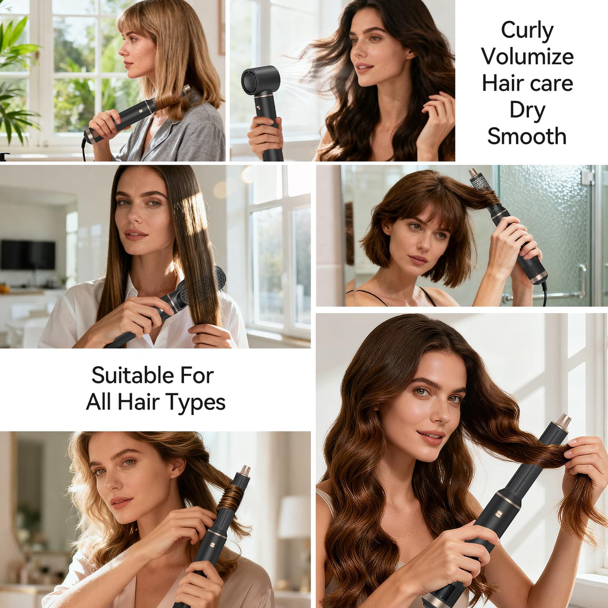 LNSTN Blow Dryer Brush travel-friendly design with compact, easy storage