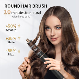 LNSTN volumizing brush lifting roots for fuller body.