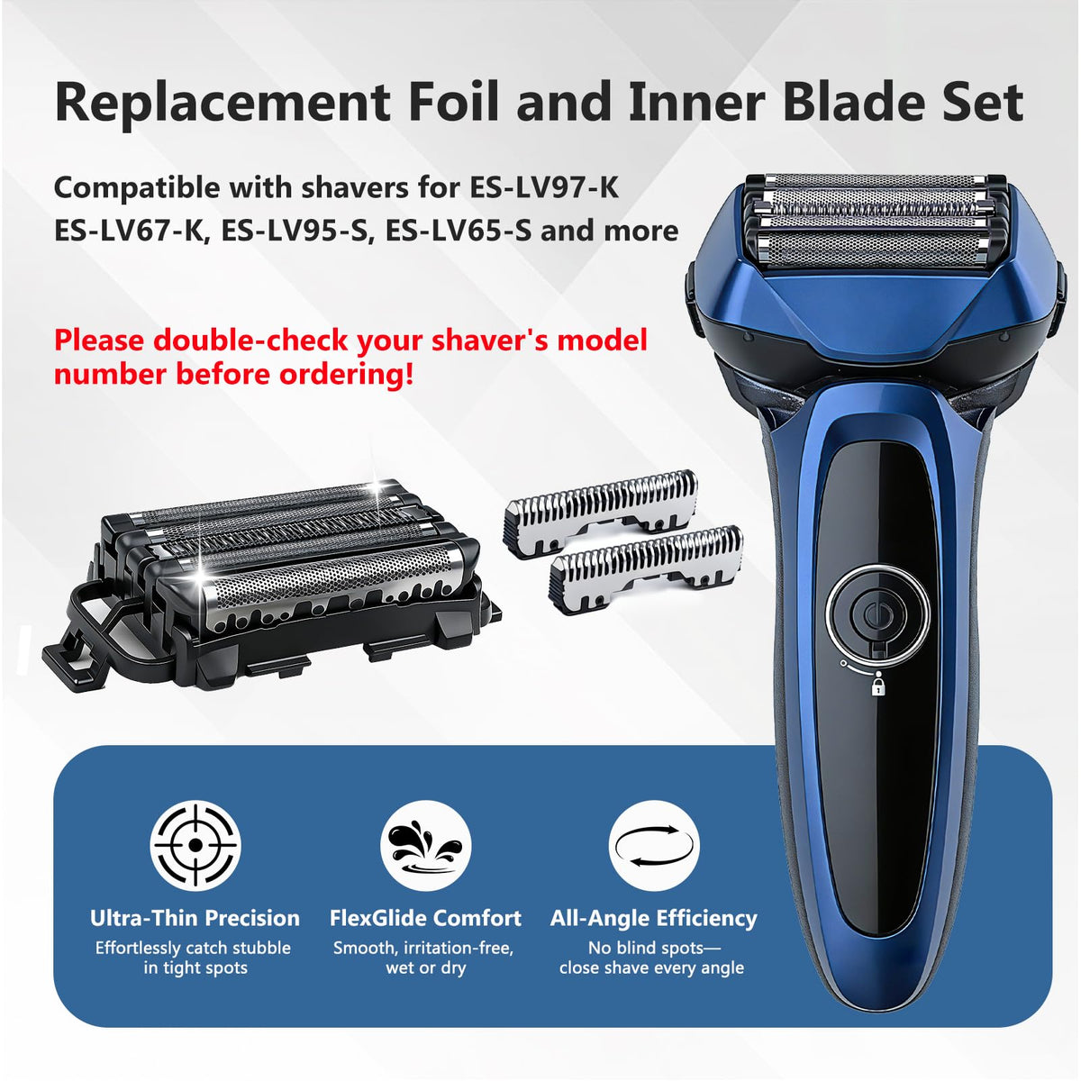 Loarysk Wes9032P durable components extend shaver life and performance.