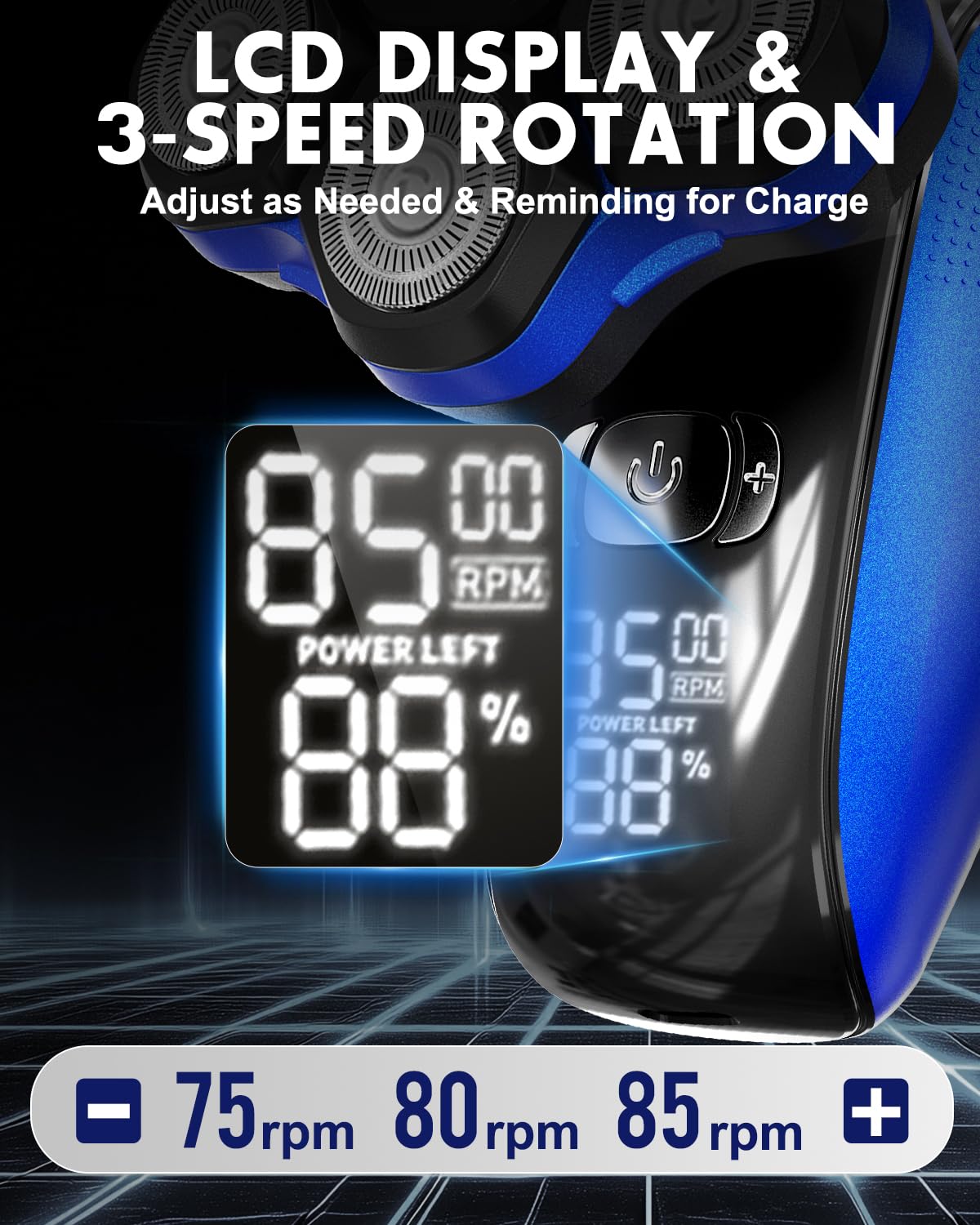 LOBINH head shaver provides up to 60 minutes runtime