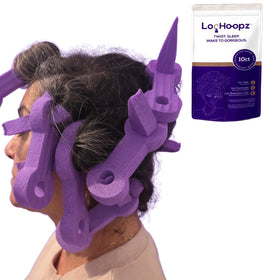 Loc Hoopz 10-pack foam curlers for full-head styling and curl retention