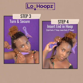 Loc Hoopz lightweight curlers worn during sleep for comfort