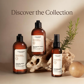 Post-use hair showing shiny, voluminous, softer feel.