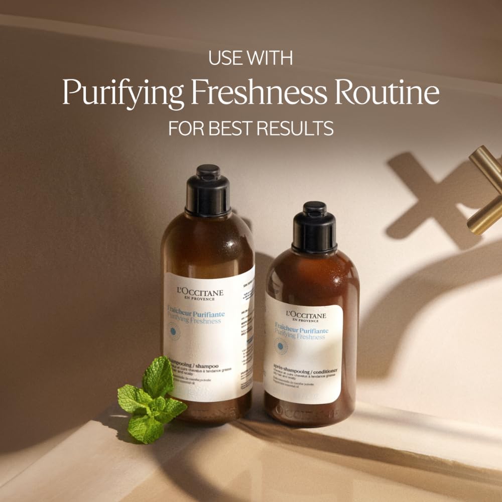 L'Occitane Aromachologie Purifying Freshness Shampoo packaging emphasizes premium design