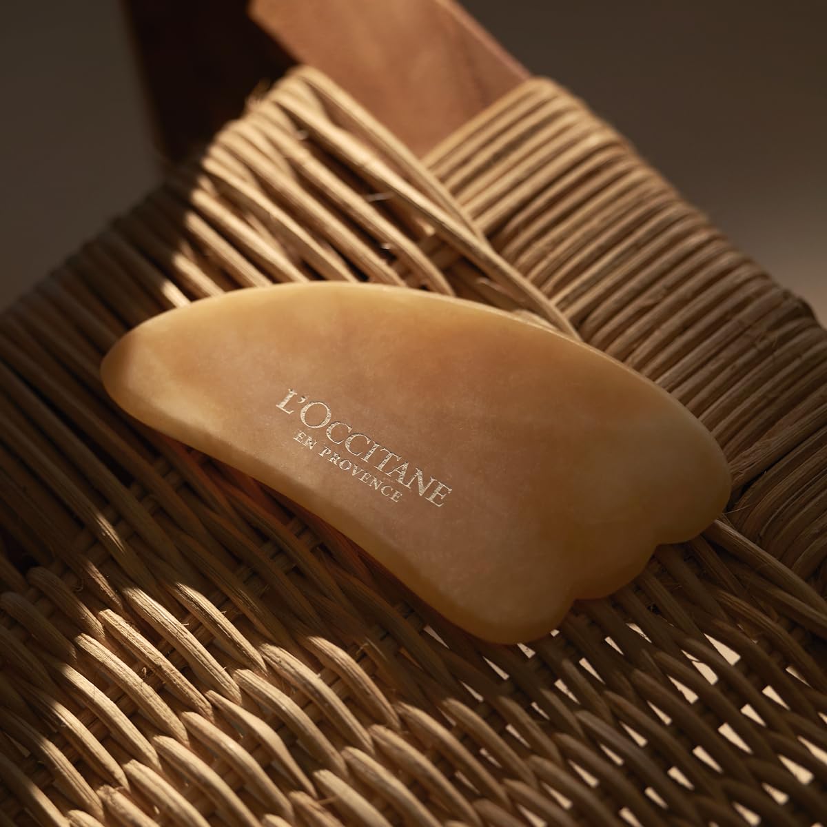 L'Occitane Gua Sha aiding contouring and detox look