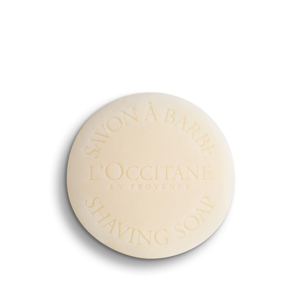 L'Occitane Cade shaving soap foam for a rich, protective lather during daily shaving.