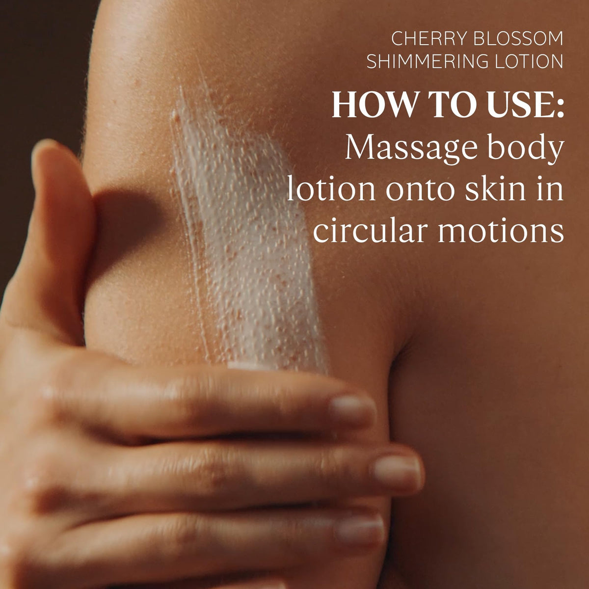 L'Occitane Cherry Blossom Shimmering Lotion pump top enables easy application.