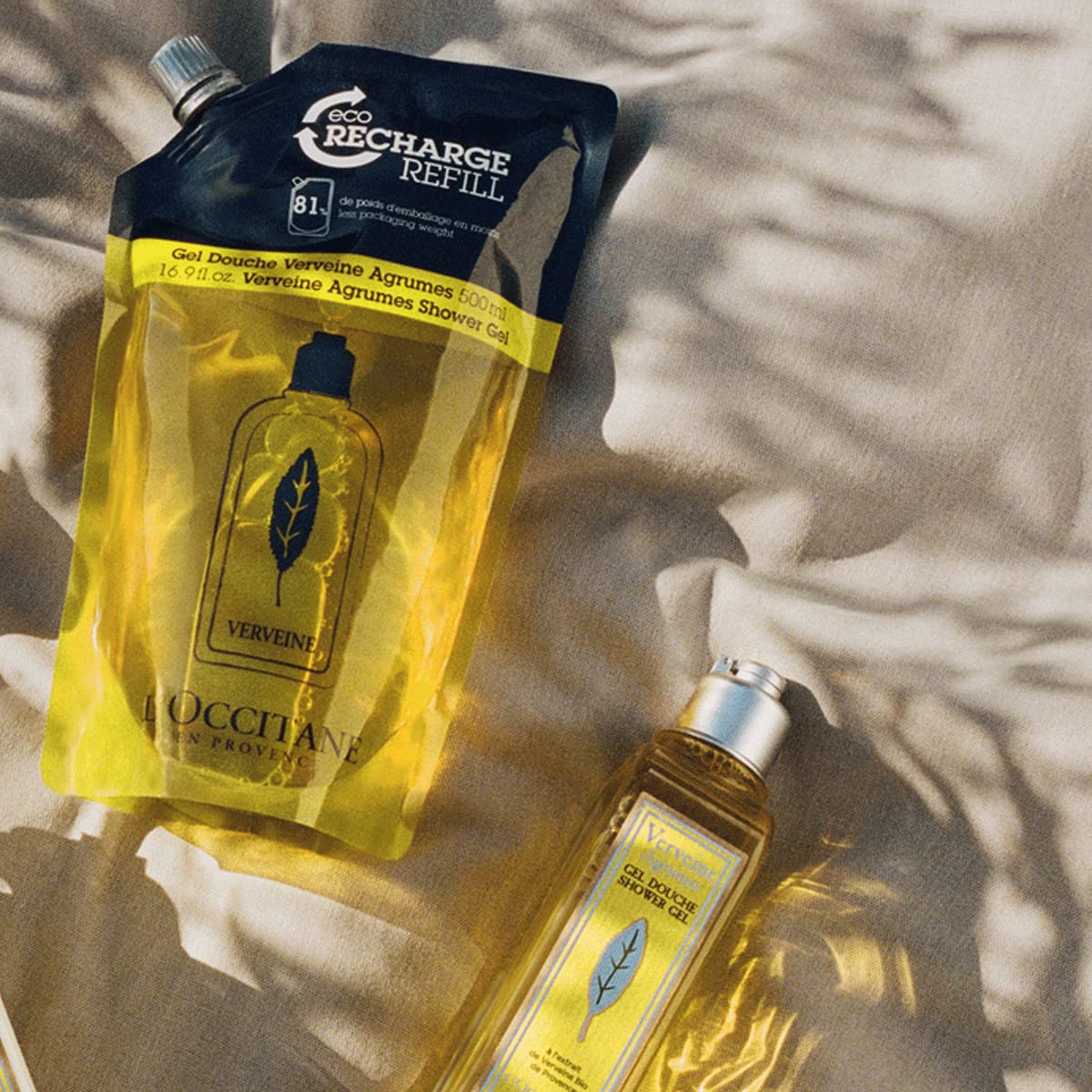 L'OCCITANE Citrus Verbena refill foam texture promotes gentle cleansing