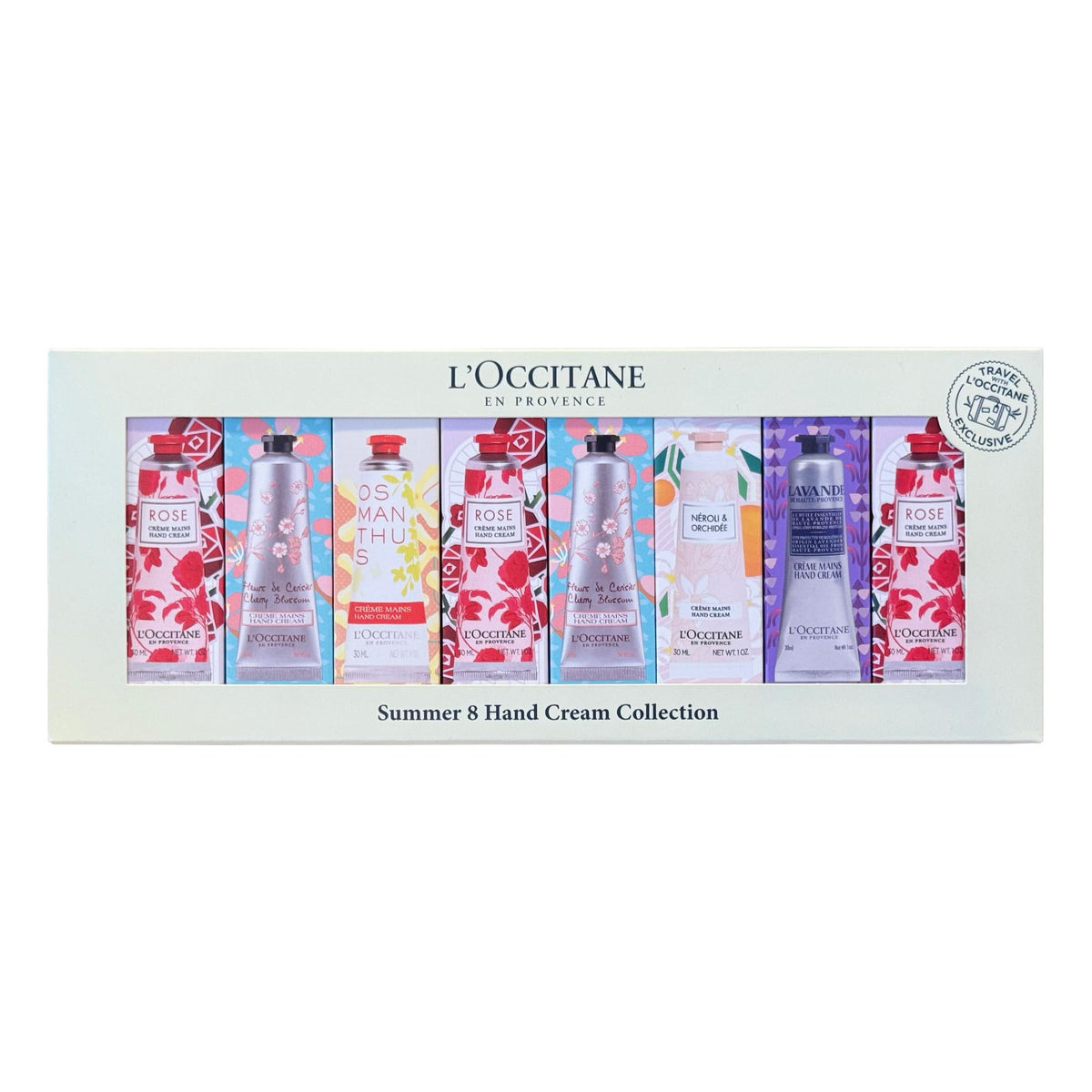 L'Occitane hand cream set with travel-size tubes for on-the-go hydration