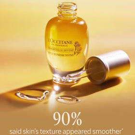 L'Occitane Immortelle Divine Oil drop-dispense in action for easy use.