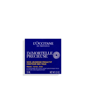 L’Occitane Immortelle Eye Contour texture close-up suggests smoothing action