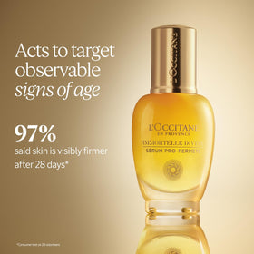 L'Occitane Immortelle Serum shows firmness for a more lifted feel
