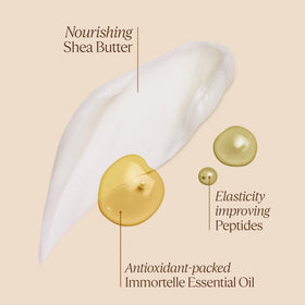 L'Occitane Immortelle balm on arm during application, signaling nourishment