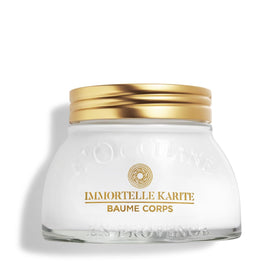 L'Occitane Immortelle Balm jar close-up showing rich texture for nourished skin