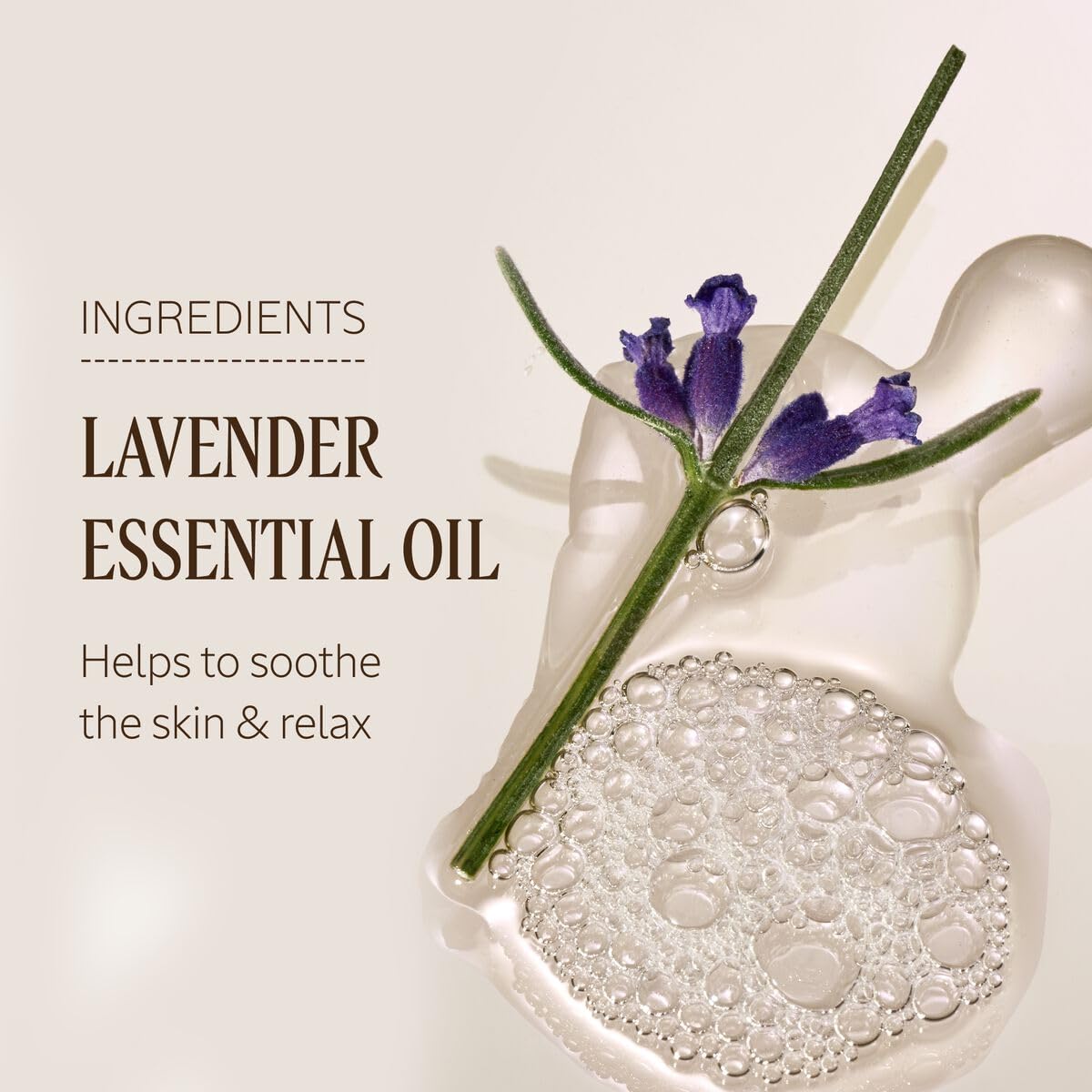 L'Occitane Lavender Body Lotion applied to skin shows quick absorption and calming aroma.