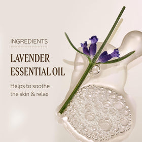 L'Occitane Lavender Body Lotion applied to skin shows quick absorption and calming aroma.