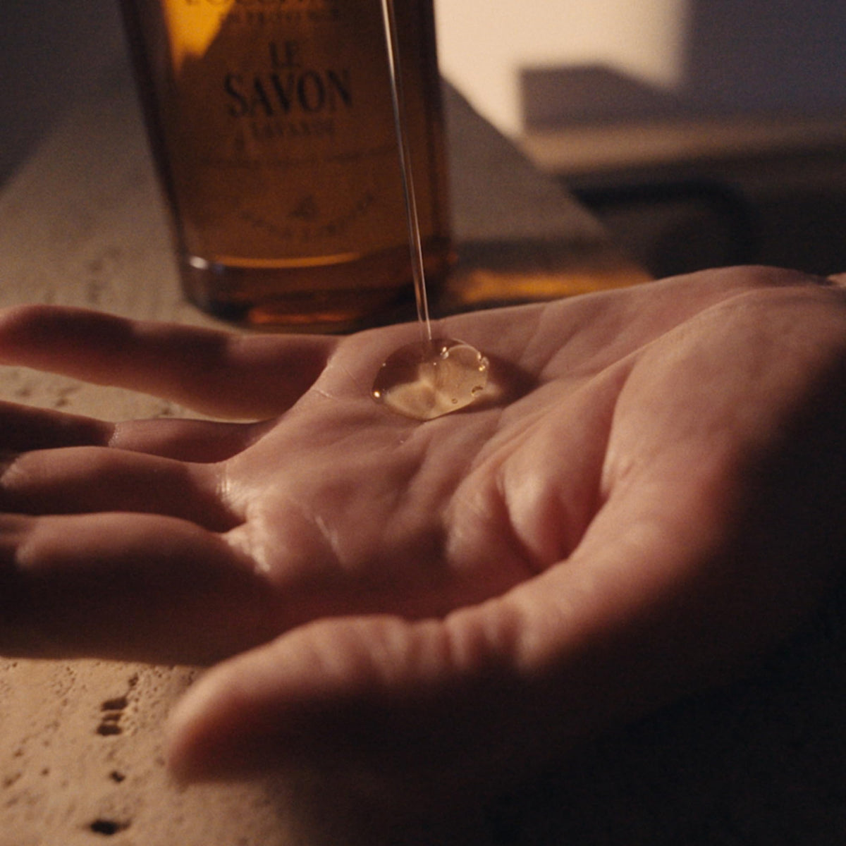 Foam resting on skin after washing suggests softness