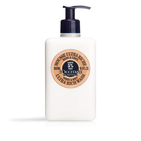 L'Occitane Shea Hands & Body Ultra Rich Wash bottle ready for daily cleansing with shea butter.
