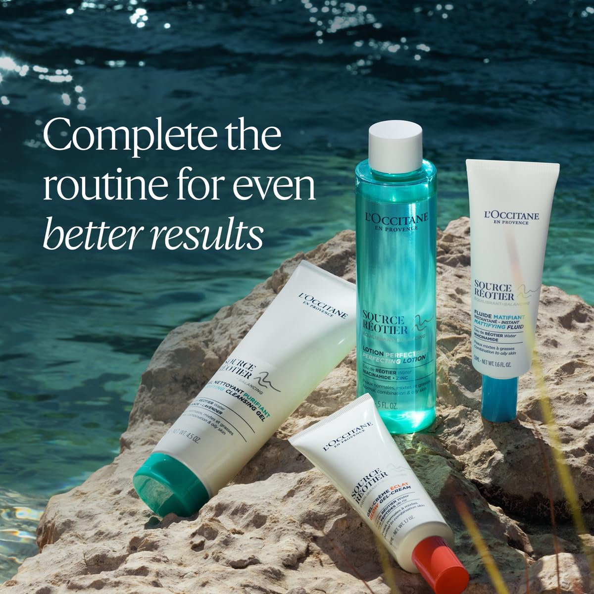Relaxing morning scene with L'Occitane cleansing gel for a refreshing routine.