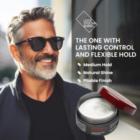 Original Clay texture on damp hair for styling with Lock Stock & Barrel.