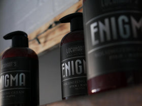Hair being blow-dried with Enigma to set shape for a matte look.