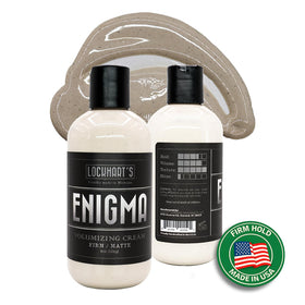 Lockhart's Enigma Matte Cream Clay bottle ready for textured, long-lasting hold.