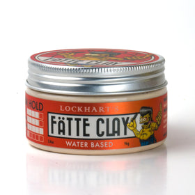 Lockhart’s Fätte Clay packaging box reflects premium salon-grade quality.