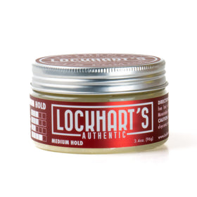 Lockhart's Goon Grease sandalwood-vetiver scent highlights a classic barbershop aroma for lasting appeal.