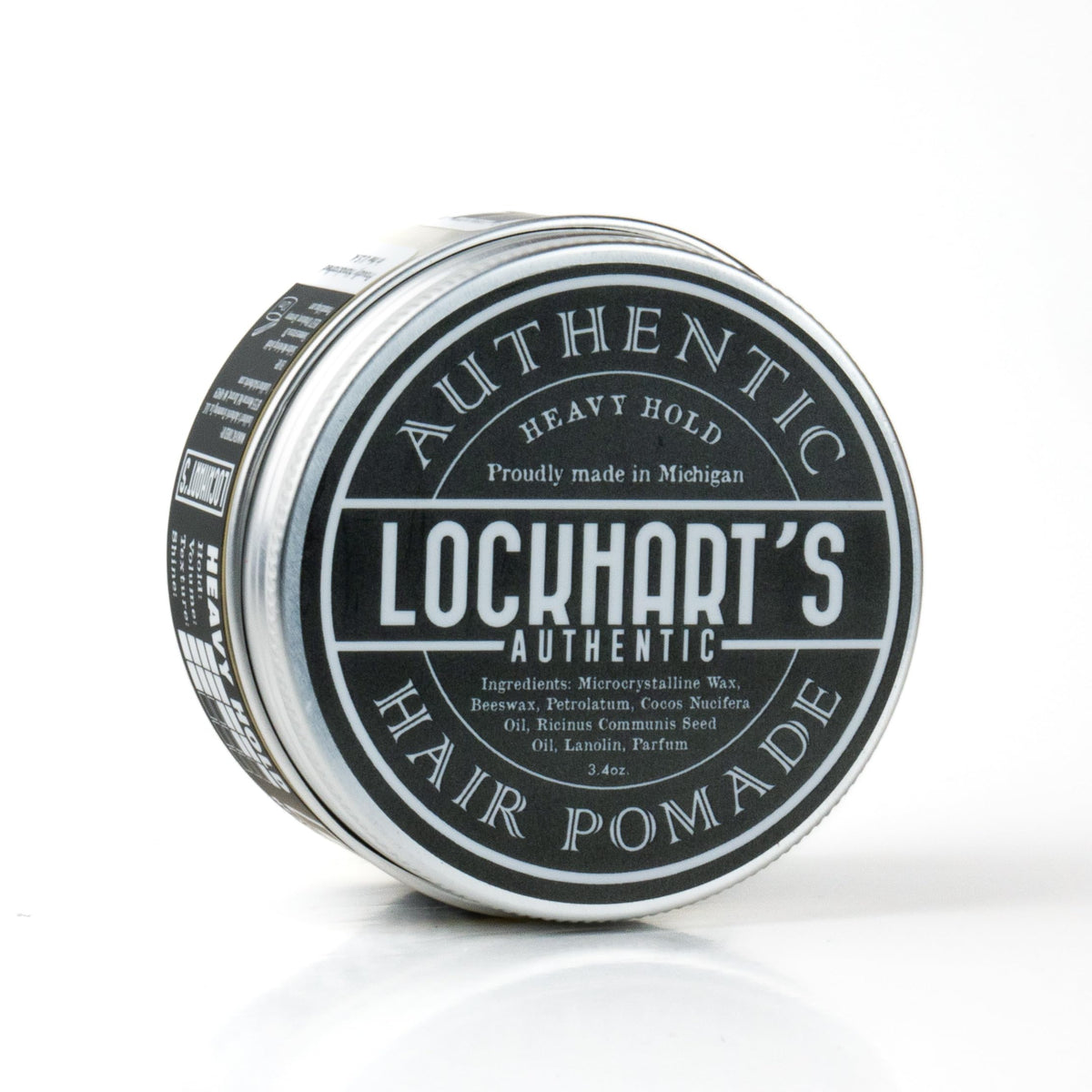 Smooth application glide with Lockhart's Heavy Hold pomade
