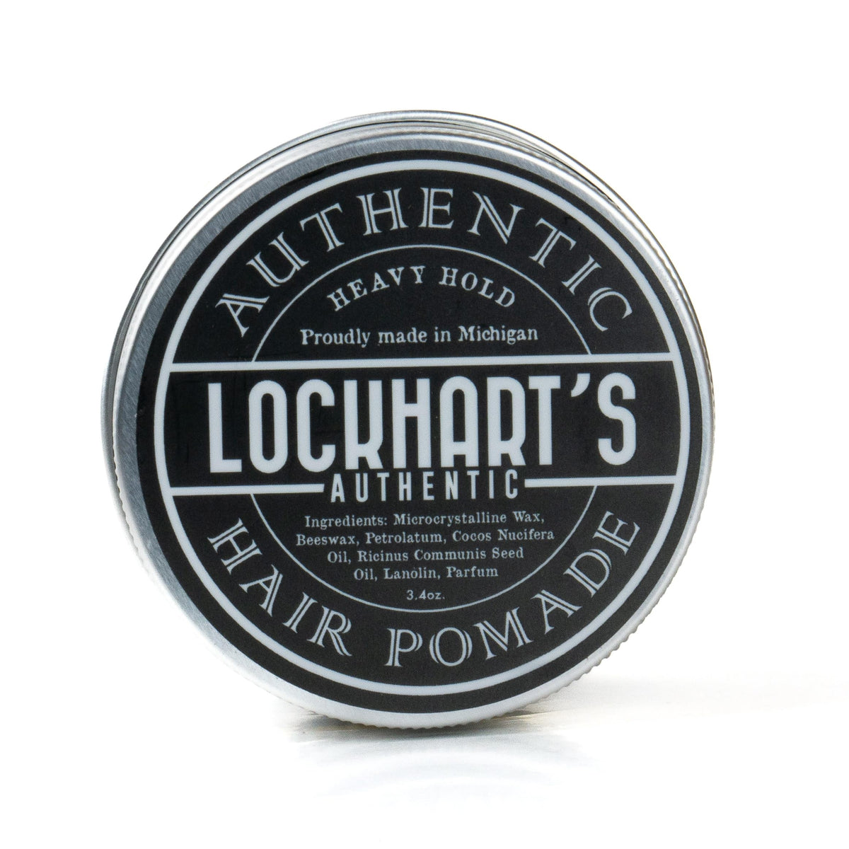 Lockhart's Heavy Hold packaging hero shot for premium grooming