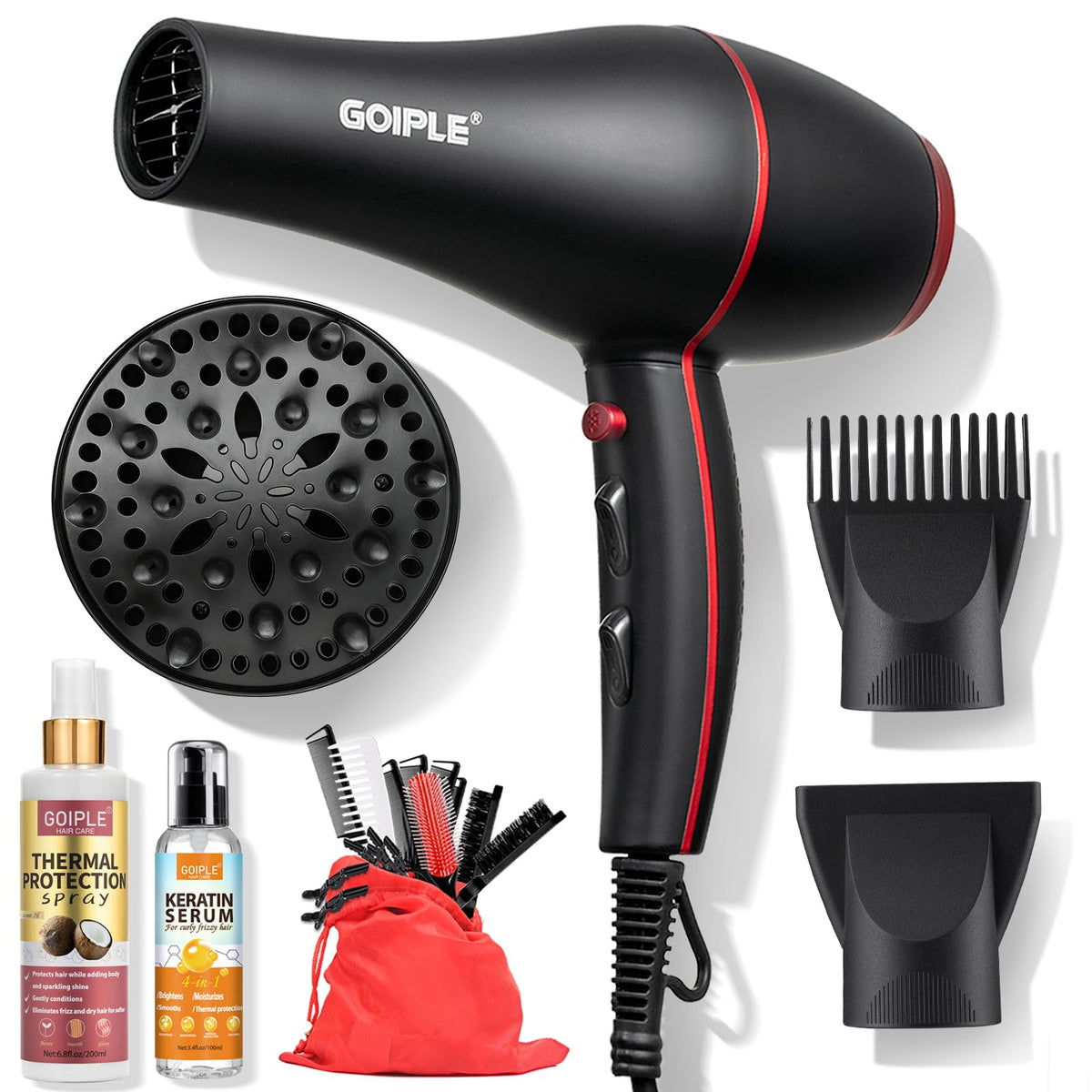 Lockmio 21pc kit hair dryer shown for effortless daily blowouts.