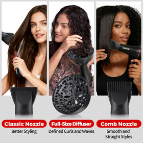 Lockmio concentrator attachment targets roots for sleek results.